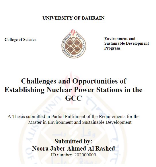 Challenges and opportunities of establishing nuclear power stations in the GCC