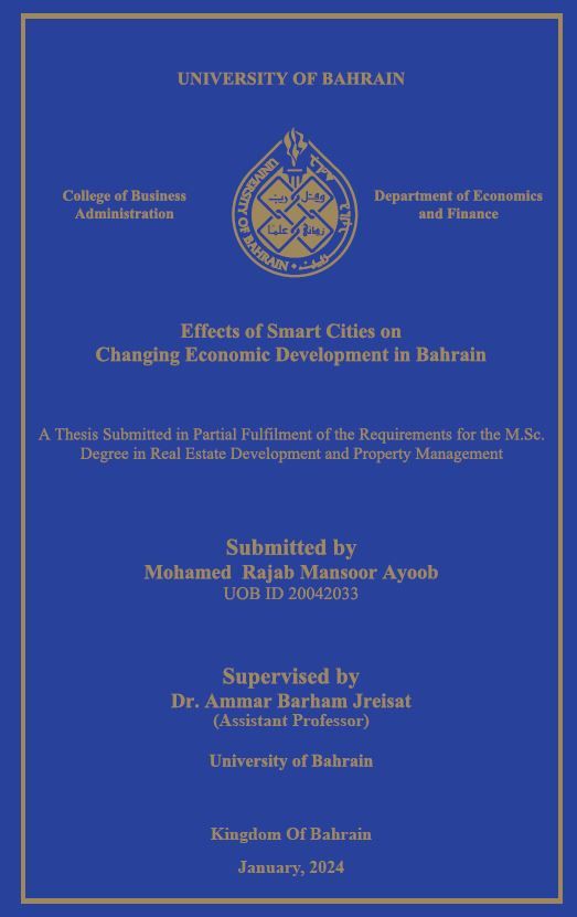 effects of Smart Cities on Changing Economic Development in Bahrain