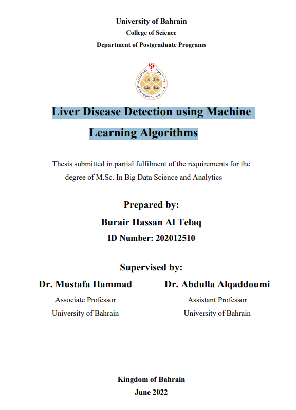 Liver Disease Detection using Machine Learning Algorithms