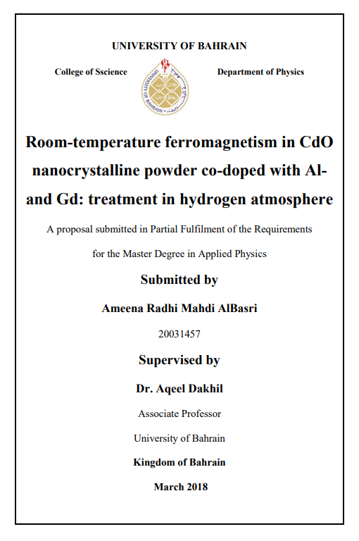 Room-temperature ferromagnetism in CdO  nanocrystalline powder co-doped with Al-and Gd: treatment in hydrogen atmosphere