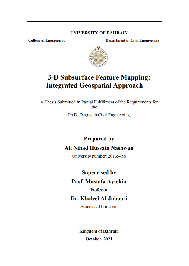 3-D Subsurface Feature Mapping:  Integrated Geospatial Approach