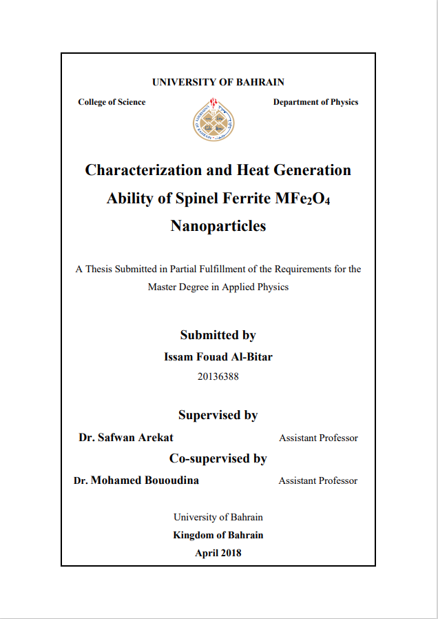 Characterization and Heat Generation  Ability of Spinel Ferrite MFe2O4 Nanoparticles