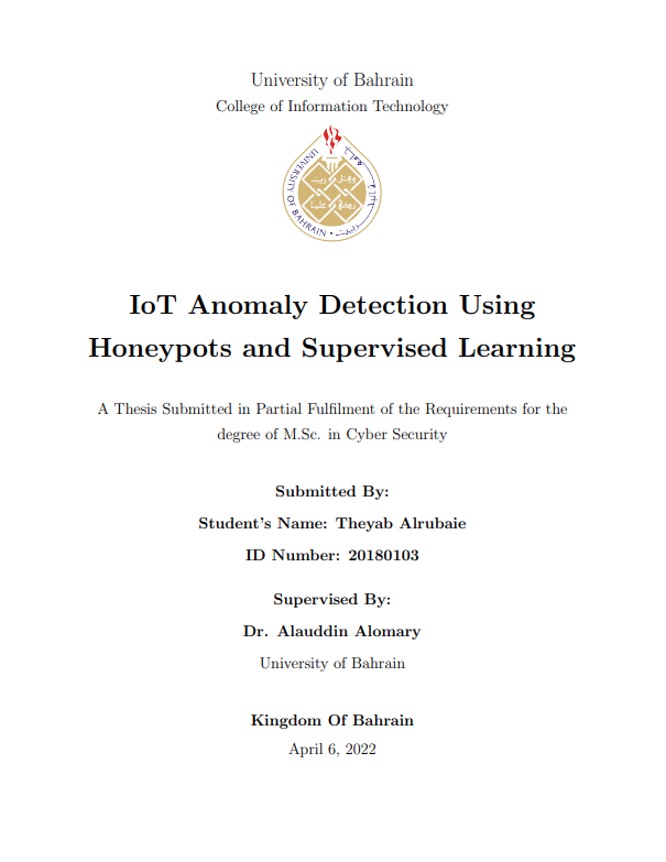 IoT Anomaly Detection Using Honeypots and Supervised Learning