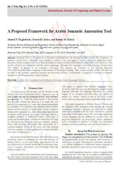 A Proposed Framework for Arabic Semantic Annotation Tool 