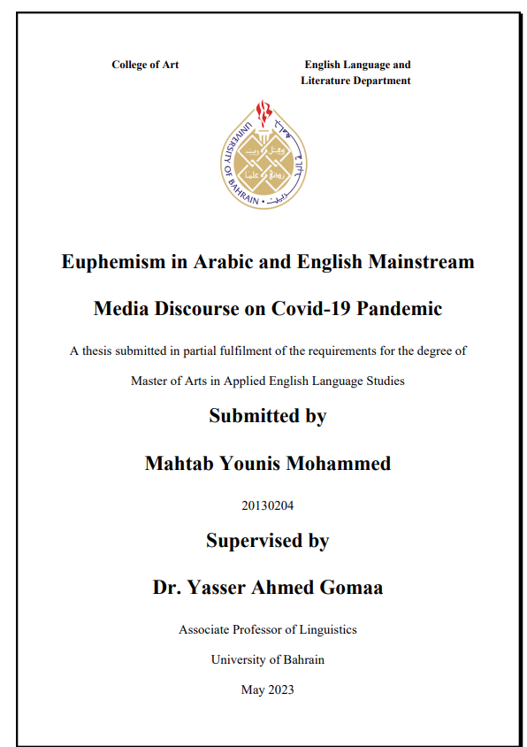 Euphemism in Arabic and English Mainstream  Media Discourse on Covid-19 Pandemic