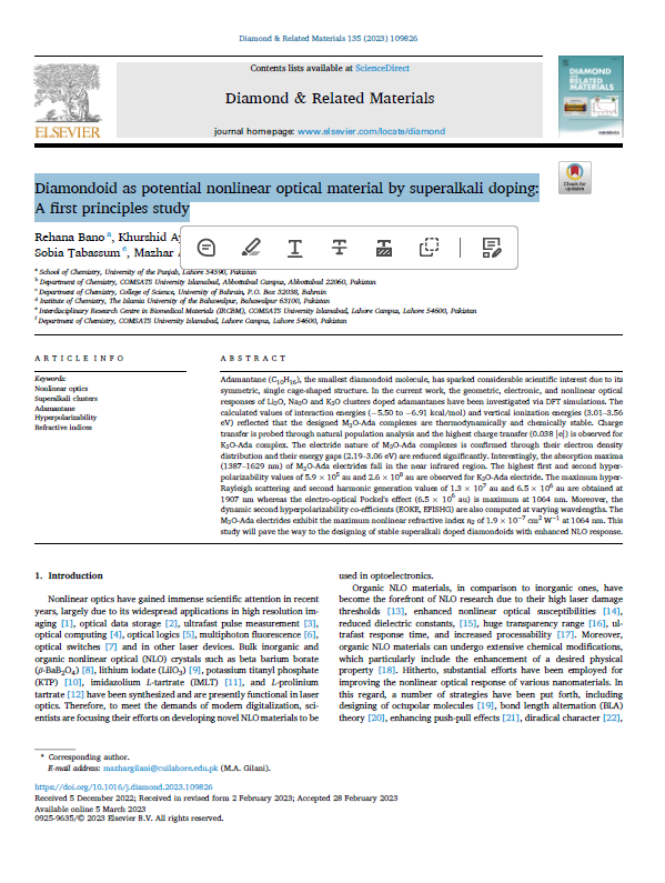 Diamondoid as potential nonlinear optical material by superalkali doping: A first principles study