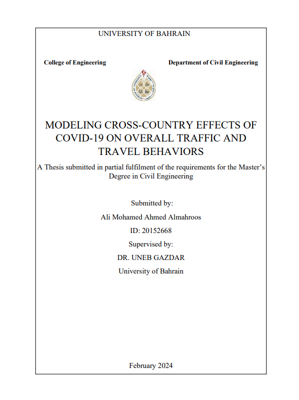 MODELING CROSS-COUNTRY EFFECTS OF COVID-19 ON OVERALL TRAFFIC AND TRAVEL BEHAVIORS