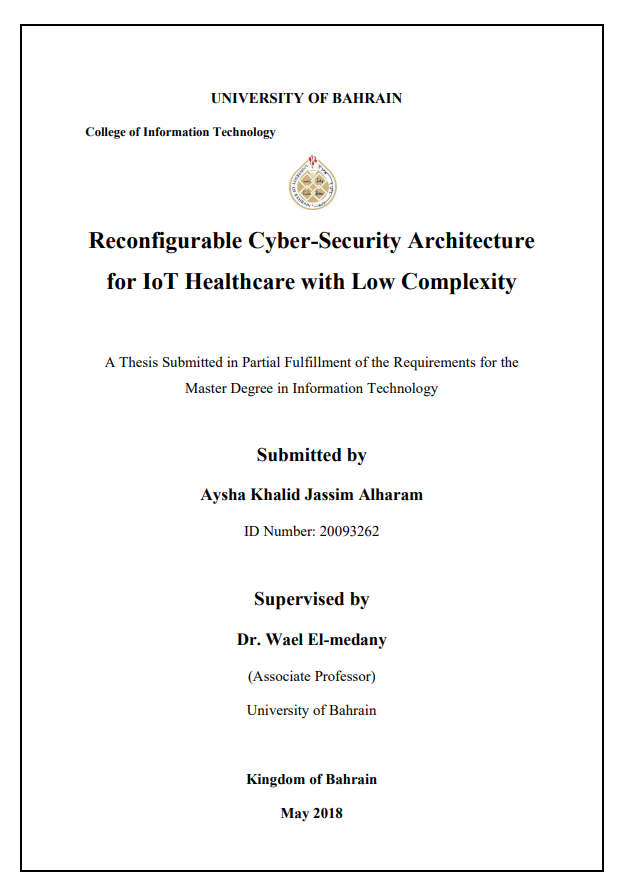 Reconfigurable Cyber-Security Architecture  for IoT Healthcare with Low Complexity