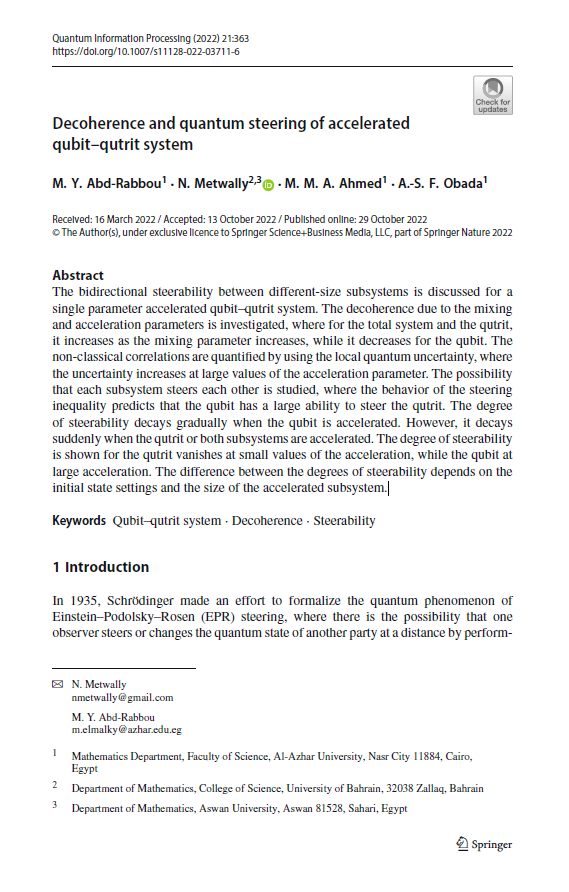 Decoherence and quantum steering of accelerated qubit–qutrit system 