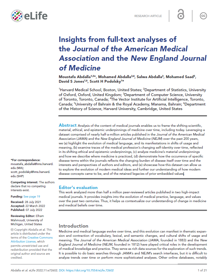 Insights from full-text analyses of the Journal of the American Medical Association and the New England Journal of Medicine 