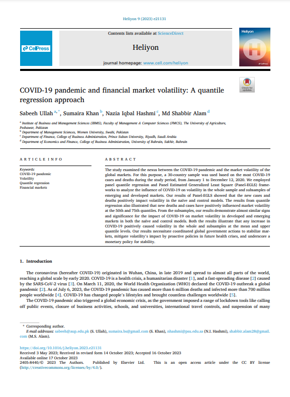 COVID-19 pandemic and financial market volatility: A quantile regression approach 