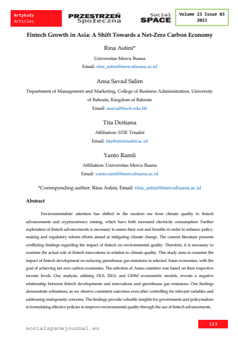 Fintech Growth in Asia: A Shift Towards a Net-Zero Carbon Economy