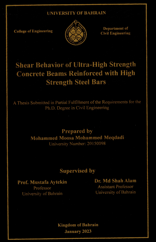 Shear Behavior of Ultra-High Strength Concrete Beams Reinforced with High Strength Steel Bars