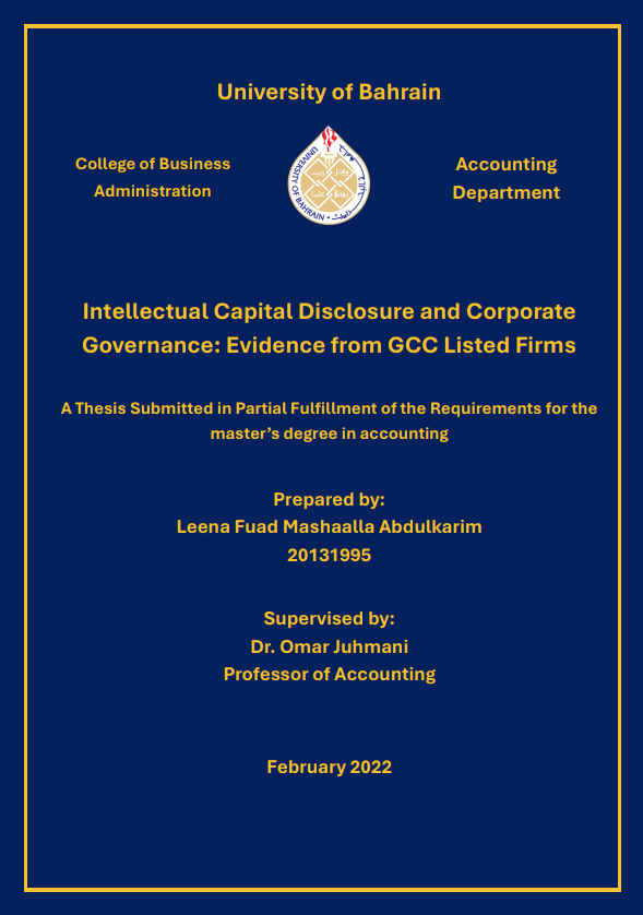 Intellectual Capital Disclosure and Corporate Governance: Evidence from GCC Listed Firms