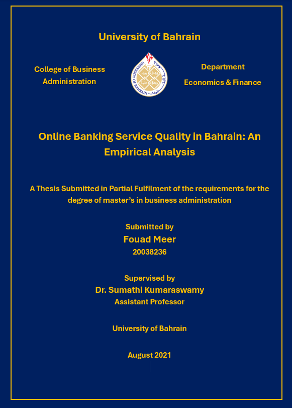 Online Banking Service Quality in Bahrain: An Empirical Analysis