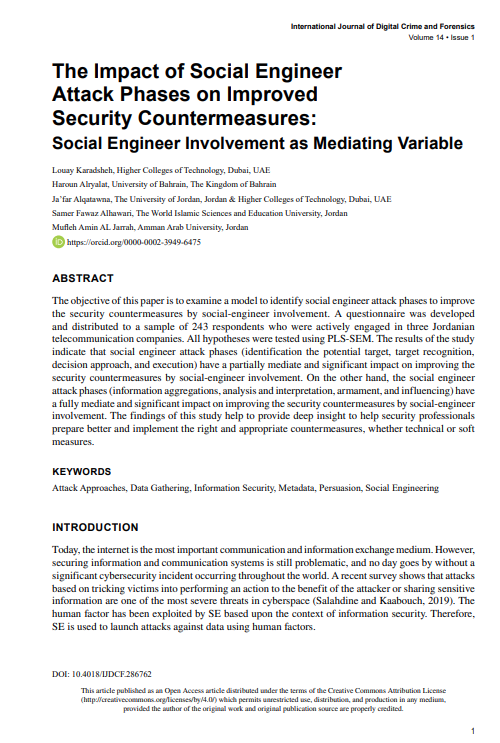 The Impact of Social Engineer Attack Phases on Improved Security Countermeasures