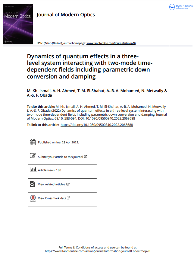 Dynamics of quantum effects in a three-level system interacting with two-mode time-dependent fields including parametric down conversion and damping