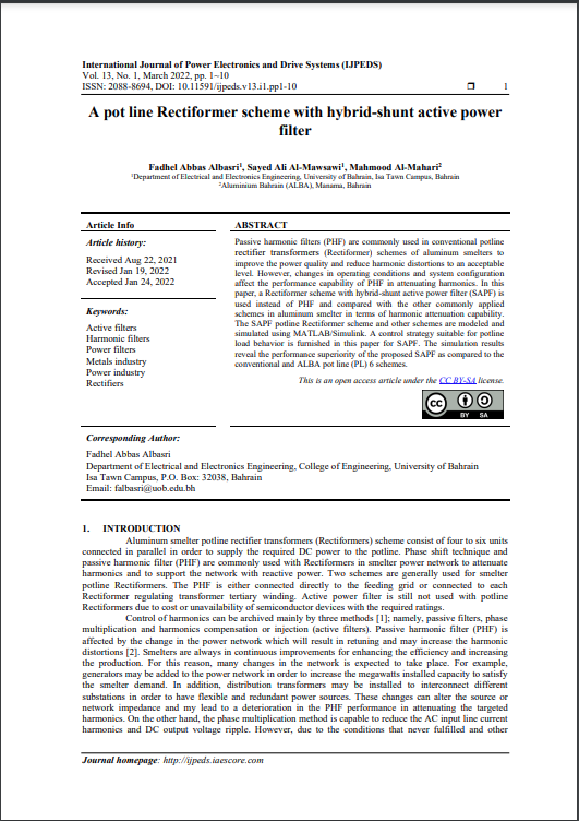 A pot line Rectiformer scheme with hybrid-shunt active power filter