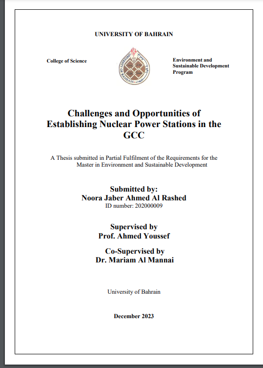 Challenges and Opportunities of Establishing Nuclear Power Stations in the GCC