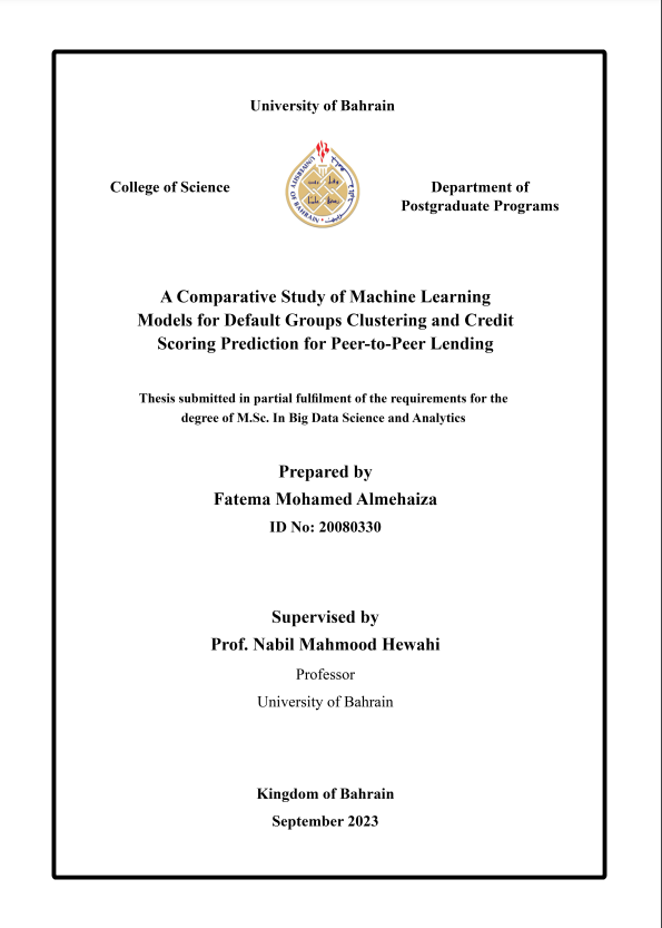 A Comparative Study of Machine Learning Models for Default Groups Clustering and Credit Scoring Prediction for Peer-to-peer Lending