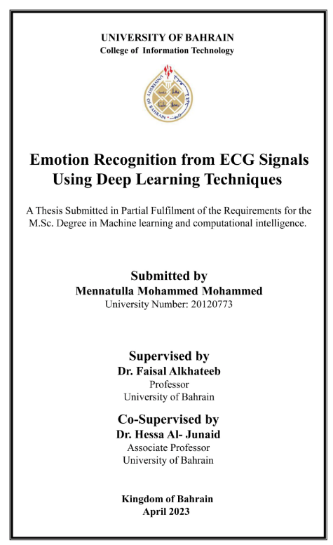 Emotion Recognition from ECG Signals Using Deep Learning Techniques