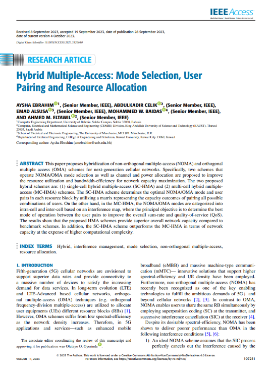 Hybrid Multiple-Access : Mode Selection, User Pairing and Resource Allocation