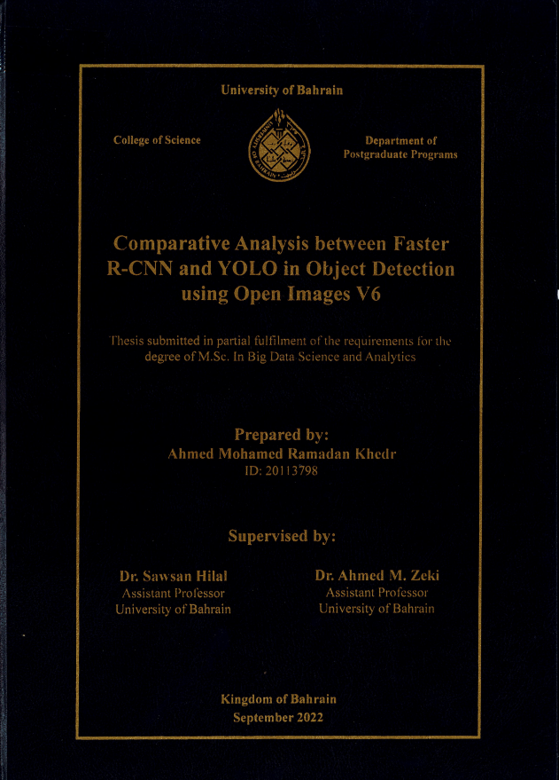 Comparative Analysis between Faster R-CNN and YOLO in Object Detection using Open Images V6