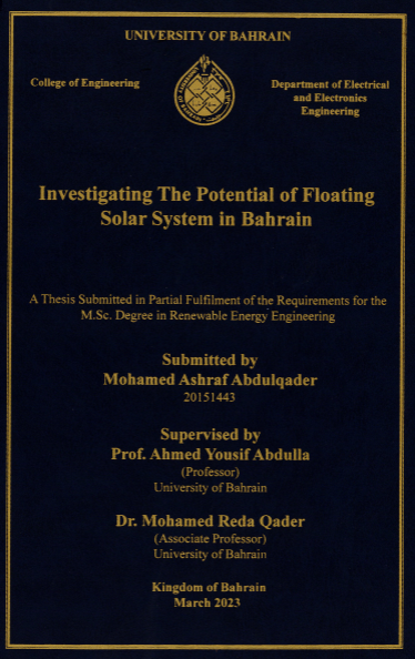 Investigating The Potential of Floating Solar System in Bahrain