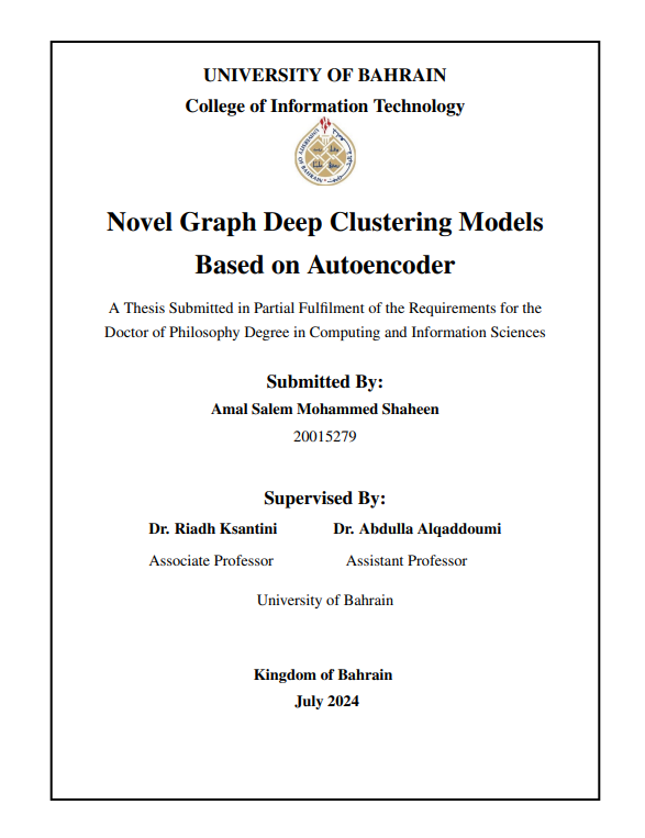 Novel Graph Deep Clustering Models Based on Autoencoder