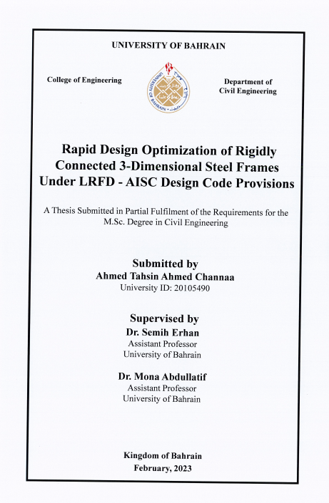 Rapid Design Optimization of Rigidly Connected 3-Dimensional Steel Frames Under LRFD - AISC Design Code Provisions