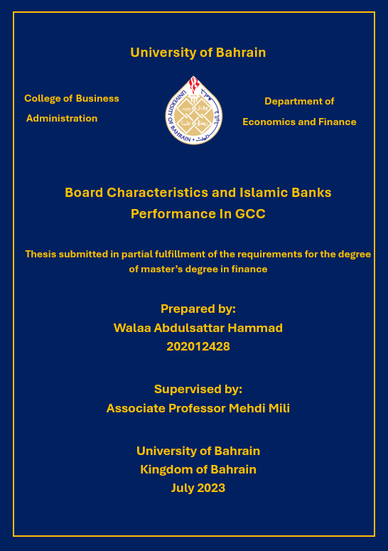 Board Characteristics And Islamic Banks Performance In GCC