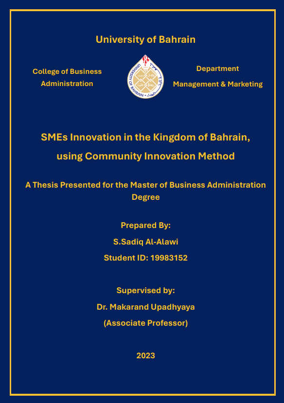 SMEs Innovation in the Kingdom of Bahrain, using Community Innovation Method